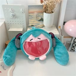 Anime Hatsune Miku Cosplay Plyšový batoh Školní studentská taška přes rameno dárek pro ženy muže dívky - náhled 4
