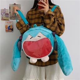 Anime Hatsune Miku Cosplay Plyšový batoh Školní studentská taška přes rameno dárek pro ženy muže dívky - náhled 5