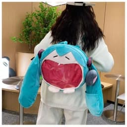 Anime Hatsune Miku Cosplay Plyšový batoh Školní studentská taška přes rameno dárek pro ženy muže dívky - náhled 2