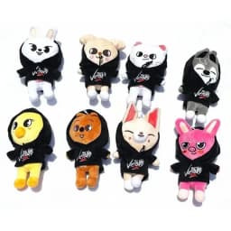 25cm Kpop kreslené plyšové hračky Kawaii plněné zvířecí panenky s klíčenkou pro děti a dospělé - náhled 7