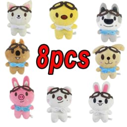 25cm Kpop kreslené plyšové hračky Kawaii plněné zvířecí panenky s klíčenkou pro děti a dospělé - náhled 6
