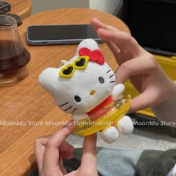 Plyšový přívěsek na klíče Hello Kitty s přívěskem, plněné zvířátko, kroužek na klíče, taška, přívěsek pro dívky, dětský dárek, hračka - náhled 7
