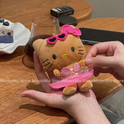 Plyšový přívěsek na klíče Hello Kitty s přívěskem, plněné zvířátko, kroužek na klíče, taška, přívěsek pro dívky, dětský dárek, hračka - náhled 6