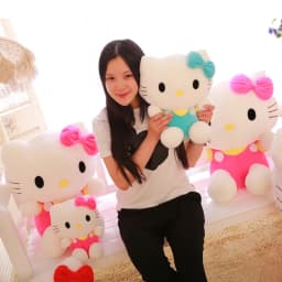 20cm Hello Kitty Plyšová hračka Roztomilá měkká plyšová kočka Panenka Narozeninový dárek pro děti Zvířecí hračka - náhled 4