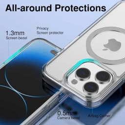 Magnetický průhledný kryt pro iPhone 16 15 14 13 12 11 Pro Max Průhledný silikonový kryt MagSafe - náhled 6