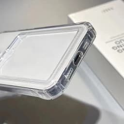 Nárazuvzdorný průhledný silikonový kryt na iPhone s kapsou na karty - univerzální ochranný kryt na telefon - náhled 6