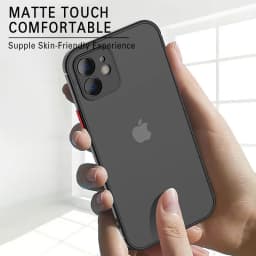 Nárazuvzdorný kryt na telefon, matný silikonový nárazník, průhledný pevný kryt pro modely iPhone - náhled 4