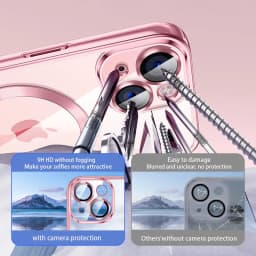 Ultratenký průhledný silikonový kryt pro iPhone 16 15 14 13 12 11 Pro Max s magnetickou ochranou MagSafe - náhled 4