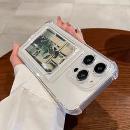 Průhledný kryt pro iPhone s pouzdrem na karty, peněženkou, nárazuvzdorným měkkým krytem pro iPhone 16, 15, 14, 13, 12, 11 Pro Max - náhled 4