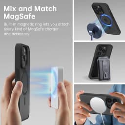 Průhledný hybridní kryt MagSafe pro iPhone 16, 15, 14, 13, 12, 11, Pro Max Plus, Mini SE, antireflexní - náhled 4