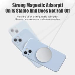 Magnetické silikonové pouzdro na telefon kompatibilní s iPhone 15 14 13 12 11 Pro Max s bezdrátovým nabíjením - náhled 7