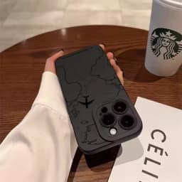 Měkký cestovní kryt s motivem trasy letadla pro iPhone 15 14 13 12 11 Pro Max XR XS SE - náhled 4