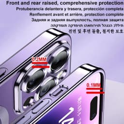 Magnetické pouzdro na telefon s ochranou objektivu fotoaparátu pro iPhone 15 14 13 12 11 Pro Max s bezdrátovým nabíjením - náhled 4