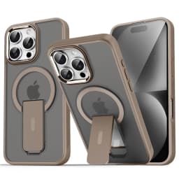 Magnetický kryt MagSafe se skládacím stojánkem pro iPhone 16 15 14 13 12 Pro Max, matný a průhledný - náhled 2