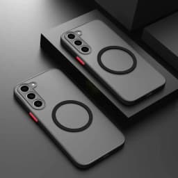 Bezdrátové nabíjecí pouzdro pro Samsung Galaxy S20 S21 S22 S23 S24 Ultra nárazuvzdorný průhledný kryt - náhled 2