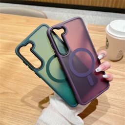 Matný průsvitný kryt na telefon s magnetickým kroužkem pro Samsung Galaxy S25 S24 S23 S22 S21 S20 Ultra - náhled 5