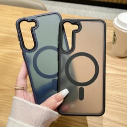 Matný průsvitný kryt na telefon s magnetickým kroužkem pro Samsung Galaxy S25 S24 S23 S22 S21 S20 Ultra - náhled 4