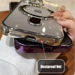 Průhledný magnetický kryt s kroužkem a stojánkem s MagSafe pro iPhone 16 15 14 13 12 11 Pro Max Plus akrylový kryt - náhled 4