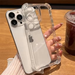 Průhledný nárazuvzdorný kryt pro iPhone 16, 15, 14, 13, 12, 11 Pro Max XR - náhled 3