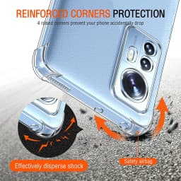 Silikonový kryt na telefon odolný proti nárazům, průhledný, ultra tenký, pro řadu Redmi Note - náhled 4