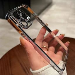 Průhledný silikonový kryt na telefon s ochranou čočky pro iPhone 16 15 14 13 12 11 Pro Max Mini XR XS - náhled 2
