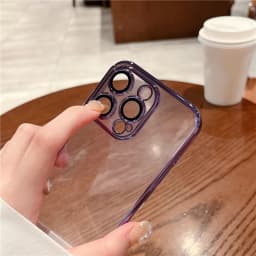 Průhledný silikonový kryt na telefon s ochranou čočky pro iPhone 16 15 14 13 12 11 Pro Max Mini XR XS - náhled 4