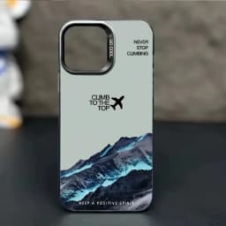 Nárazuvzdorný kryt na telefon s motivem horského vrcholu a západu slunce pro iPhone 11, 12, 13, 14, 15, 16, 17 Pro Max Plus - náhled 3