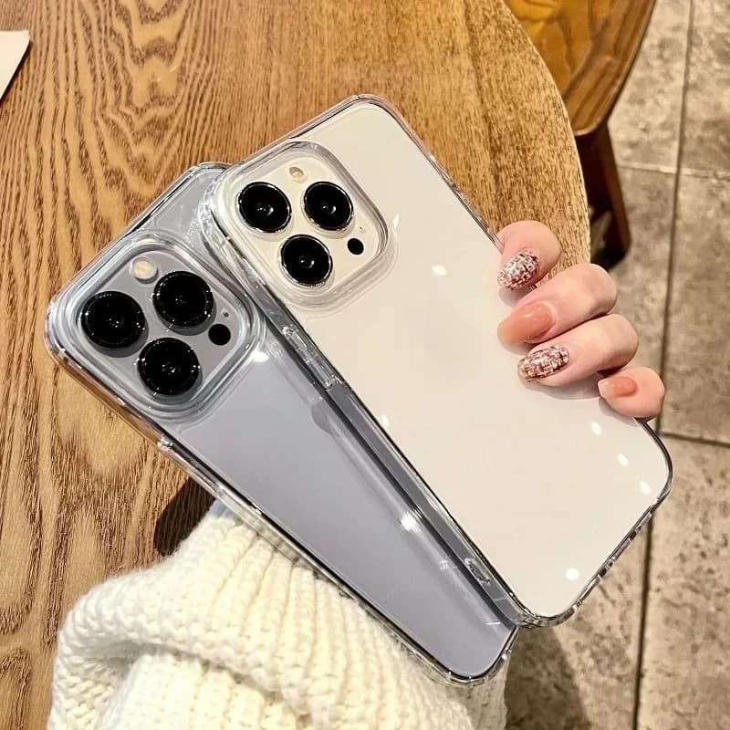Průhledný nárazuvzdorný akrylový kryt na telefon pro iPhone 16 15 14 13 12 11 Pro Max XR XS 8 7 Plus