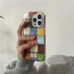 Průhledný kostkovaný kryt pro iPhone 17, 16, 15, 14, 13, 12, 11, Pro Max, XS, XR - náhled 5