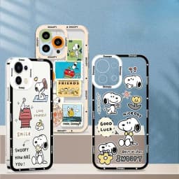 Roztomilý kreslený kryt na telefon Průhledný měkký TPU kryt pro iPhone 15 14 13 12 11 Pro Max XR XS SE - náhled 5