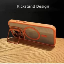 Magnetický ochranný kryt na telefon se stojánkem - průhledný kryt fotoaparátu pro iPhone 11-16 Pro Max - náhled 5