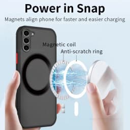 Magnetický kryt Armor pro Samsung Galaxy S25 S24 S23 Ultra Plus - matný matný kryt s bezdrátovým nabíjením - náhled 4
