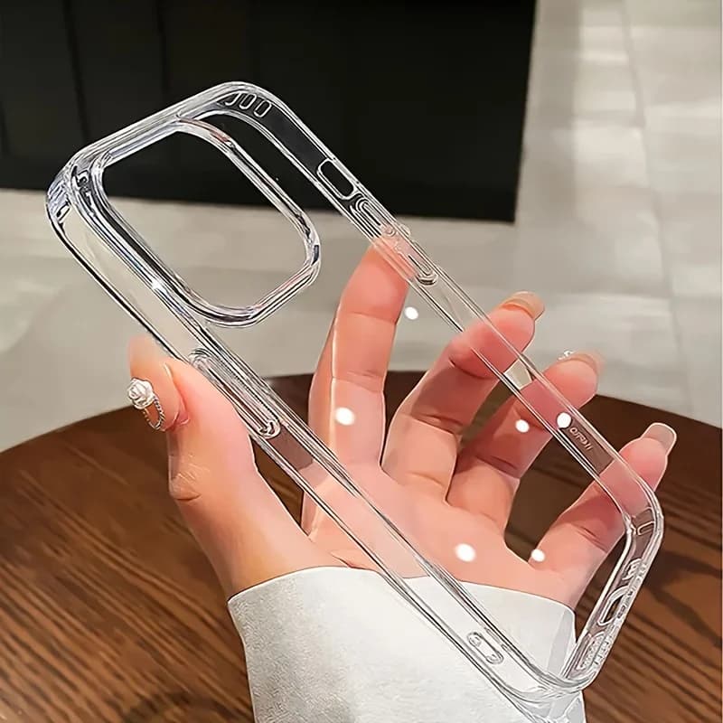 Průhledný nárazuvzdorný kryt na telefon, ultra tenký, transparentní, pevný, pro modely iPhone 11, 12, 13, 14, 15, 16...