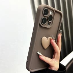 Silikonový kryt pro iPhone 3D s motivem srdce - nárazuvzdorný roztomilý bonbónový kryt pro iPhone 16 15 14 13 12 11 - náhled 6