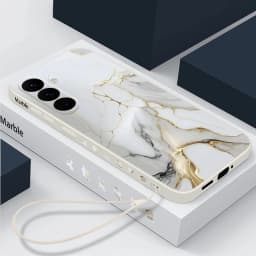 Mramorový kryt na telefon pro Samsung Galaxy S24 S23 S22 Ultra A55 A54 A53 A52 A34 A25 se šňůrkou na krk - náhled 4