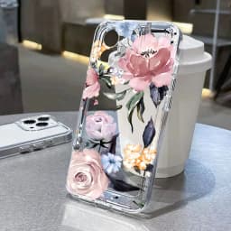 Silikonový kryt s květinovým vzorem, nárazuvzdorný, pro iPhone 7 8 Plus X XR XS 11 12 13 14 15 16 Pro Max SE - náhled 3