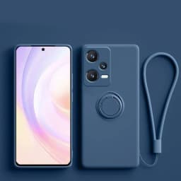 Tekutý silikonový kryt na telefon s držákem na prsten pro chytré telefony Android - měkký TPU kryt - náhled 7