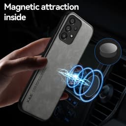 Magnetický kožený kryt na telefon, luxusní ovčí kůže s přihrádkami na karty - kompatibilní s řadou Galaxy A - náhled 7