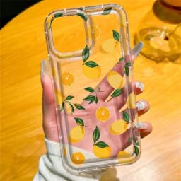 Pouzdro na telefon s citronovým potiskem pro iPhone 16 15 14 13 12 11 Pro Max XR X nárazuvzdorné TPU - náhled 7