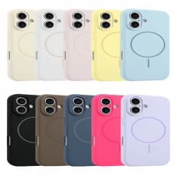 Silikonový matný kryt na telefon v barvě bonbónů pro iPhone 16, 15, 14, 13, 12, Pro Max, magnetický kryt MagSafe - náhled 7