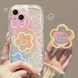 Pouzdro na telefon s květinovým vzorem a stojánkem pro Samsung Galaxy S24 S25 S23 S22 A56 A55 A54 A35 A16 A15 A05 - náhled 3