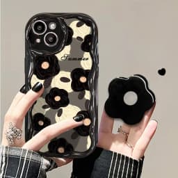 Pouzdro na telefon s květinovým vzorem a stojánkem pro Samsung Galaxy S24 S25 S23 S22 A56 A55 A54 A35 A16 A15 A05 - náhled 7