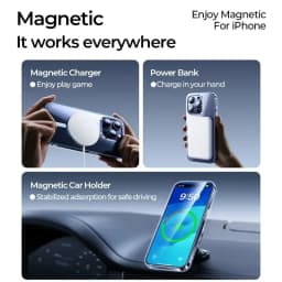 Průhledný silikonový magnetický kryt na telefon kompatibilní s bezdrátovým nabíjením pro iPhone 16 15 14 13 12 11 - náhled 6