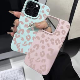 Silikonový kryt na telefon s růžovým leopardím potiskem pro iPhone 16 15 14 13 12 11 Pro Max XS XR Plus - náhled 6