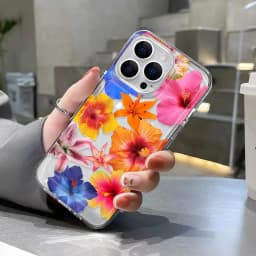 Průhledný květinový kryt na telefon pro iPhone 16 15 14 13 12 11 XS XR 7 8 Plus SE Čirý design - náhled 5