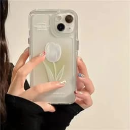 Silikonový kryt Tulip Clear iPhone, nárazuvzdorný, pro iPhone 16, 15, 14, 13, 12, 11 Pro Max Plus - náhled 3