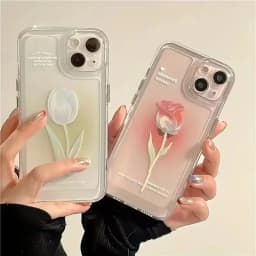 Silikonový kryt Tulip Clear iPhone, nárazuvzdorný, pro iPhone 16, 15, 14, 13, 12, 11 Pro Max Plus - náhled 2