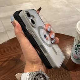 Průhledný magnetický kryt na iPhone s bezdrátovým nabíjením - průhledný nárazníkový kryt pro všechny modely - náhled 3