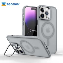 Magnetický kryt na telefon se stojánkem pro iPhone 16 15 14 13 12 Nárazuvzdorný kryt pro bezdrátové nabíjení - náhled 2