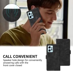 Magnetická odklápěcí kožená peněženka s držákem na karty pro chytré telefony - prémiový ochranný kryt - náhled 5